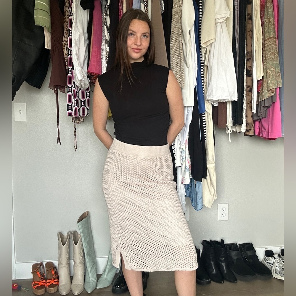 Nine West Knit Midi Skirt | Size L